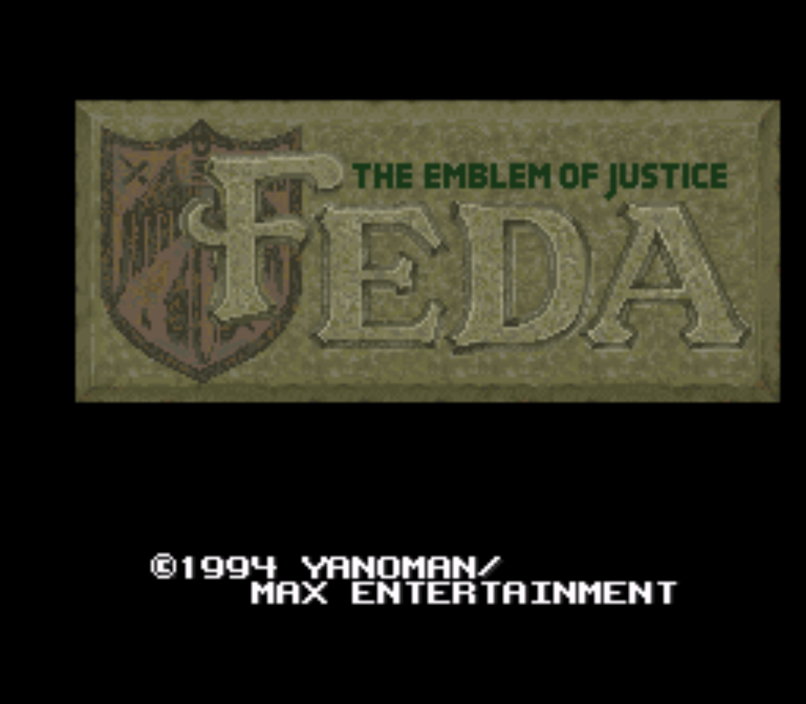 Feda the emblem of justice title scren